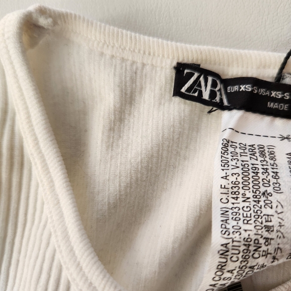 Zara Limitless Contour Collection Ribbed Double Strap Tank Top - Picture 3 of 5